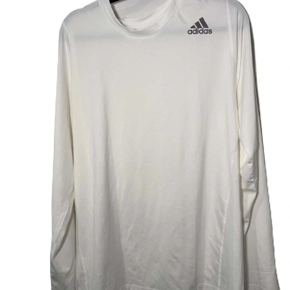Adidas Men's Cream Long Sleeve Tee